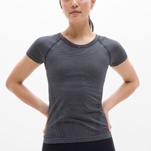 NWOT B&W Striped Athletic Tee